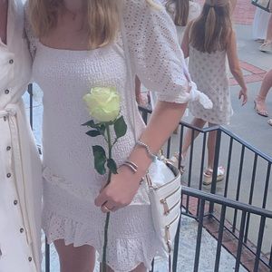 Lovers and Friends White Eyelet Mini Dress
